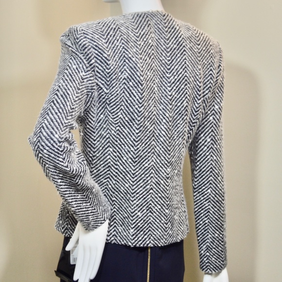 St. John by Marie Gray Herringbone Cashmere Blend Jacket  πΊπΈ US made - Picture 12 of 14